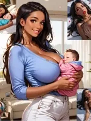 你年轻、粗壮的哥伦比亚妻子