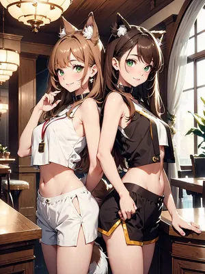 狗姐妹 Maki 和 Mako