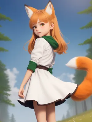 饥饿的小狐狸女孩